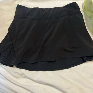 Lululemon side pleated Black Athletic Skort
